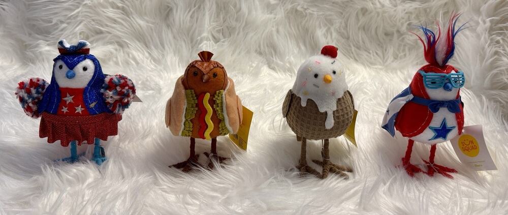 4PCS Sun Squad 2025 4th July Featherly Friends Target Bird-Franky Sprinkles Hero